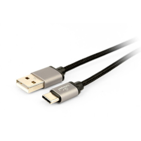 GEMBIRD Opletaný USB-C - USB 2.0,  M/M, 1,8 m, černý