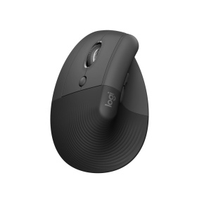Logitech Lift/Vertikálna/Optická/Pre ľavákov/4 000 DPI/USB+BT/Grafitová