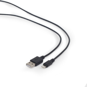 Kábel CABLEXPERT USB 2.0 Lightning (IP5 a vyšší) nabíjací a synchronizačný kábel, 1m, čierny