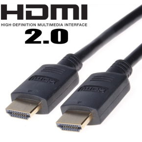 PremiumCord HDMI 2.0 High Speed+Ethernet, zlacené konk., 3m