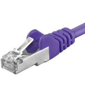 Premiumcord Patch kabel CAT6a S-FTP, RJ45-RJ45, AWG 26/7 1m, fialová