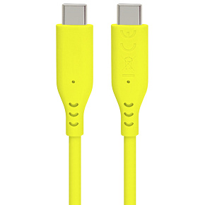 PremiumCord silikónový USB-C 60W, žltý, 1.5m PremiumCord silikónový USB-C 60W, žltý, 1.5m