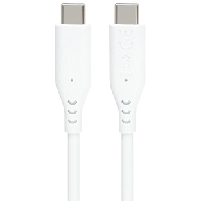 PremiumCord silikónový USB-C 60W, biely, 1.5m