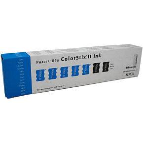 Xerox 5 Cyan toner pre Phaser 860 Color Stix + 2 FREE BLACK