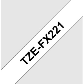 TZE-FX221,  bílá/černá, 9 mm, s flexibilní páskou