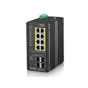 Zyxel 8xGb+4xSFP POE IP30 DIN 240W RGS200-12P Zyxel 8xGb+4xSFP POE IP30 DIN 240W RGS200-12P