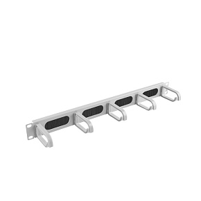 LANBERG 19" PANEL S KEFOU NA VEDENIE KÁBLOV 5 KRÚŽKOV TYP B 1U ŠEDÝ LANBERG 19" PANEL S KEFOU NA VEDENIE KÁBLOV 5 KRÚŽKOV TYP B 1U ŠEDÝ
