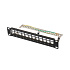 LANBERG PATCH PANEL 12 PORTOV 1U 19" FTP PRO MODULY KEYSTONE ČIERNY V2
