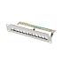 LANBERG PATCH PANEL 12 PORTOV 1U 19" FTP PRO MODULY KEYSTONE ŠEDÝ V2