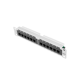LANBERG PATCH PANEL 12PORT 1U 10" CAT.6 UTP ŠEDÝ LANBERG PATCH PANEL 12PORT 1U 10" CAT.6 UTP ŠEDÝ