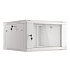 LANBERG 19" RACKOVÁ SKRIŇA PRO MONTÁŽ NA STENU 6U/600X600 (FLAT PACK) S PROSKLENÝMI DVERAMI ŠEDÁ V2