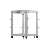 LANBERG OTVORENÝ RACK 19" 15U 600X600-1100 NASTAVITEĽNÝ ŠEDÝ