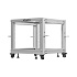 LANBERG OTVORENÝ RACK 19" 9U 600X600-1100 NASTAVITEĽNÝ ŠEDÝ
