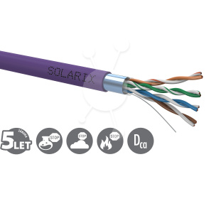 Instalační kabel Solarix CAT5E FTP LSOH Dca-s1,d2,a1 305m/box SXKD-5E-FTP-LSOH