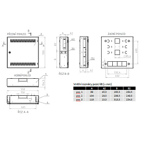 Rozvádzač SOHO nástenný LC-18 do steny s lištami 2U, 4U a 11U,550x550 biela,RAL9003 s rámčekom na zamurovanie Rozvádzač SOHO nástenný LC-18 do steny s lištami 2U, 4U a 11U,550x550 biela,RAL9003 s rámčekom na zamurovanie