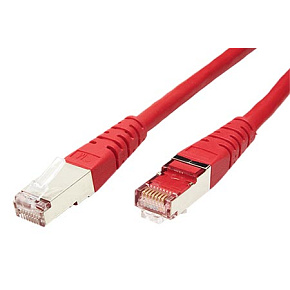 Patchkábel S/FTP, Cat6, 2xRJ45, 5m červený Patchkábel S/FTP, Cat6, 2xRJ45, 5m červený