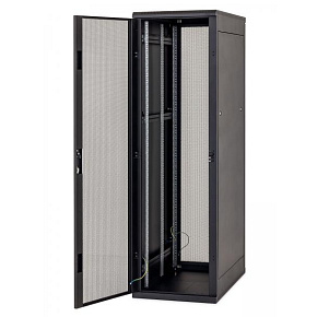 Stojanový rozvádzač 19" 42U (š)800x(h)1000, predné a zadné dvere 80% sito, RAL9005 čierny