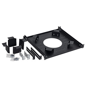 19' polička pre káblovú rezervu 1U RAL9005 čierna