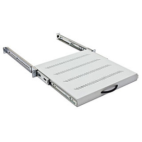 19" výsuv.polica 550mm plnovýsuv, nosn.45kg šedá