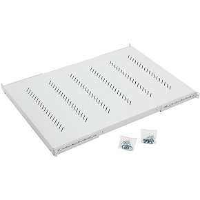 19"polica H4 perforovaná 1U/650mm, max.150kg šedá