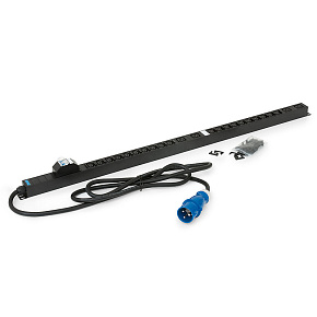 20xIEC C13 bezp.,4xIEC C19,2x16A istič,3x6.0mm 3m kábel 32A IEC60309,RAL9005