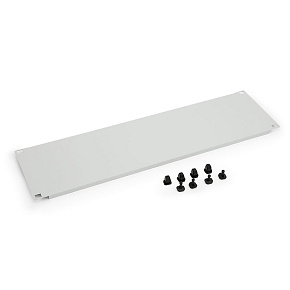 19" záslepka 1U plastový zámok RAL9005 čierna