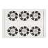 Horný/spodný ventil.jednotka, 6x ventilátor, termostat, 8U