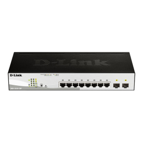 D-Link DGS-1210-10P, 10-port 10/100/1000 Gigabit PoE Smart Switch including 2x SFP 65W