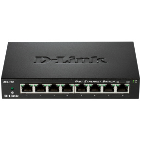 D-Link DES-108 kovový 8-port 10/100 Desktop Switch