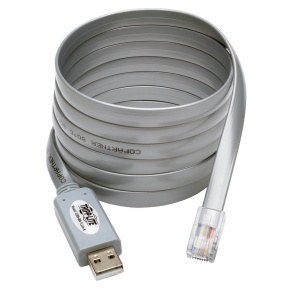 Adaptér USB-A/RJ45, kompatibilný s Cisco, 250Kb/s (Samec/Samec), sivý kábel 1.83m