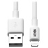 Kábel USB-A 2.0 / Lightning Synchronizácia/Nabíjanie, MFi Certified, Samec/Samec, biela, 1.83m