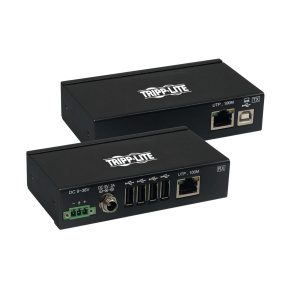 Extender, 4-port USB 2.0 cez Cat6, ESD ochrana, PoC, priemyselný, možnosť montáže, 100mm