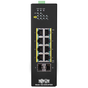 Prepínač 8x zdroj Lite Managed Ethernet Switch, 10/100/1000Mb/s, 2GbE SFP, PoE+ 30W, -10°?+60°C, DIN