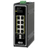 Prepínač 8x zdroj Unmanaged Ethernet Switch, 10/100/1000Mb/s, 2GbE SFP, PoE+ 30W, -40°?+75°C, DIN