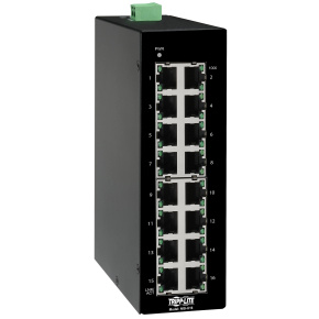 Prepínač 16x zdroj Unmanaged Ethernet Switch, 10/100/1000Mb/s, montáž DIN