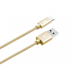ALIGATOR PREMIUM Dátový kábel 2A, USB-C zlatý