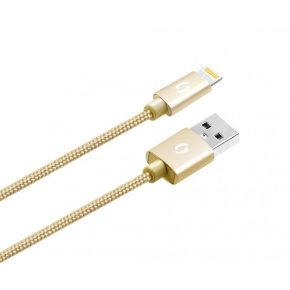 ALIGATOR PREMIUM 2A kabel, Lightning 2m, zlatý