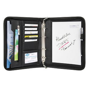 Spisovka WEDO kombinácia kože/tkanina A5 zips