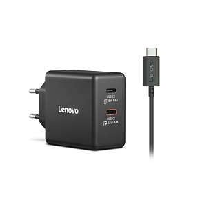 Lenovo Dual USB-C 65W GaN Charger Lenovo Dual USB-C 65W GaN Charger