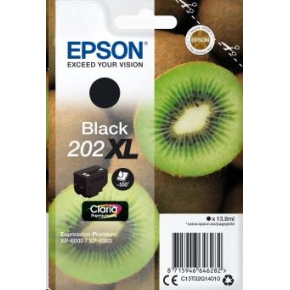 Čierny atrament EPSON "Kiwi" Black 202XL Claria Premium Ink 13,8 ml Čierny atrament EPSON "Kiwi" Black 202XL Claria Premium Ink 13,8 ml
