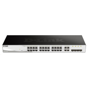 D-Link DGS-1210-28 28-portový gigabitový prepínač Smart+, 24x GbE, 4x RJ45/SFP, bez ventilátora D-Link DGS-1210-28 28-portový gigabitový prepínač Smart+, 24x GbE, 4x RJ45/SFP, bez ventilátora