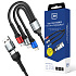 3mk kabel Hyper Cable N-SERIES 6 in 1 C/A to C/Lightning/Micro 1.2m QC 3.0 9V/2A 18W Black