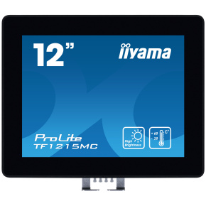 12" iiyama TF1215MC-B1: IPS, XGA, capacitive, 10P, 540cd/m2, VGA, DP, HDMI, IP65, Ball Drop, čierny