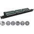 19" patch panel Solarix 24 x RJ45 CAT5E UTP s vyväzovacou lištou 1U SX24L-5E-UTP-BK-N