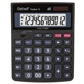 REBELL kalkulačka - Panther 12 - černá