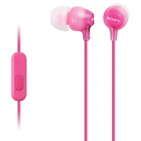 SONY slúchadlá MDR-EX15AP, handsfree, ružové