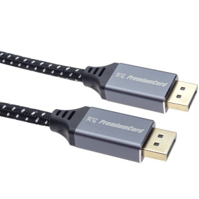 PremiumCord DisplayPort 1.4 prípojný kábel, kovové a pozlátené konektory, 3m PremiumCord DisplayPort 1.4 prípojný kábel, kovové a pozlátené konektory, 3m