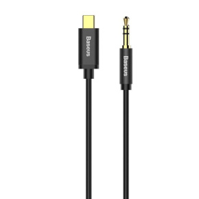 Baseus audio kábel Yiven z USB-C na Jack 3,5 mm čierny Baseus audio kábel Yiven z USB-C na Jack 3,5 mm čierny