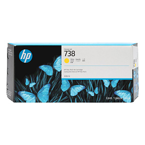 HP 738 žltá atramentová kazeta (300ml), 676M8A HP 738 žltá atramentová kazeta (300ml), 676M8A