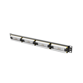 LANBERG PATCH PANEL 24 PORTOV 1U 19" CAT.6 UTP ČIERNY